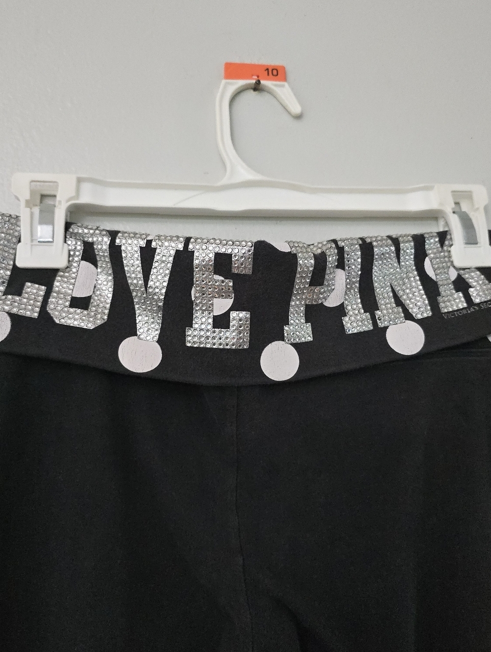 PINK Victoria Secret RARE Y2K 2010s Foldover Bling Flare Leggings Small Mcbling - Picture 2 of 15